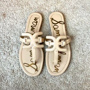 Sam Edelman Carter Flat Patent Leather Sandal Women’s 6.5 Nude